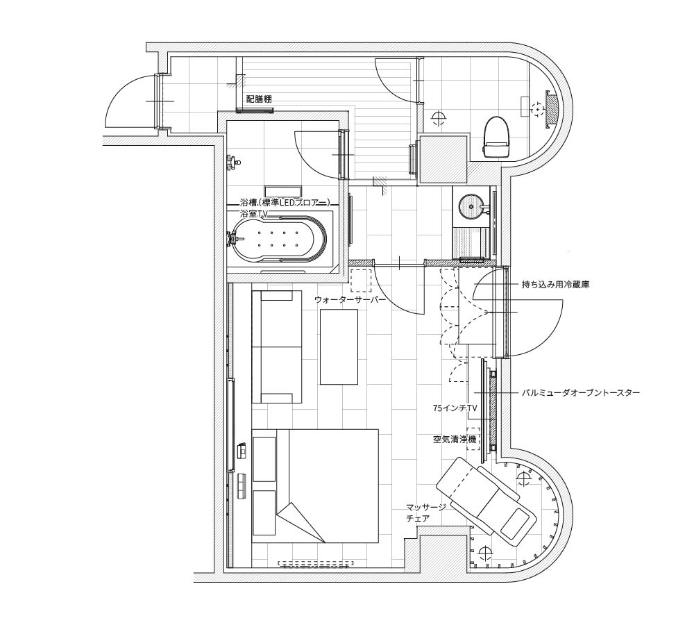 room No.606間取り